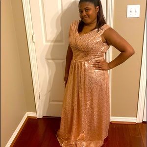 Rose Gold sequin gown